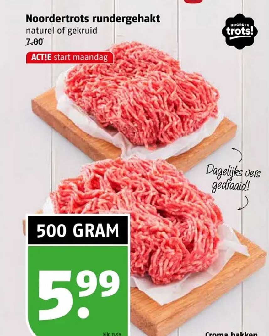 Noordertrots rundergehakt natuur of gekruid