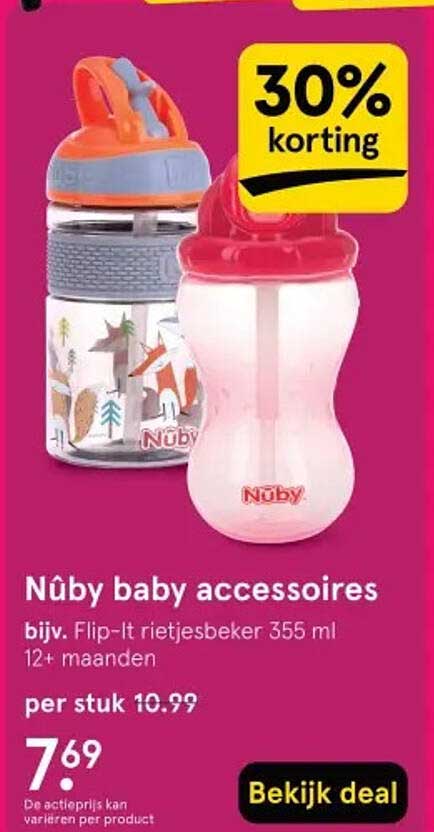 Nûby baby accessoires bijv. Flip-It rietjesbeker 355 ml 12+ maanden