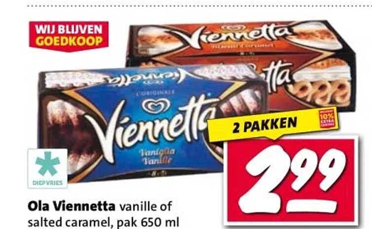Ola Viennetta vanille of salted caramel, pak 650 ml