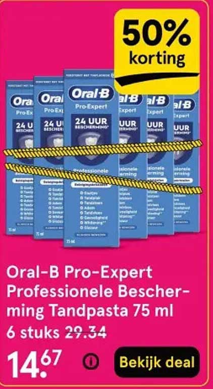 Oral-B Pro-Expert Professionele Bescherming Tandpasta 75 ml 6 stuks