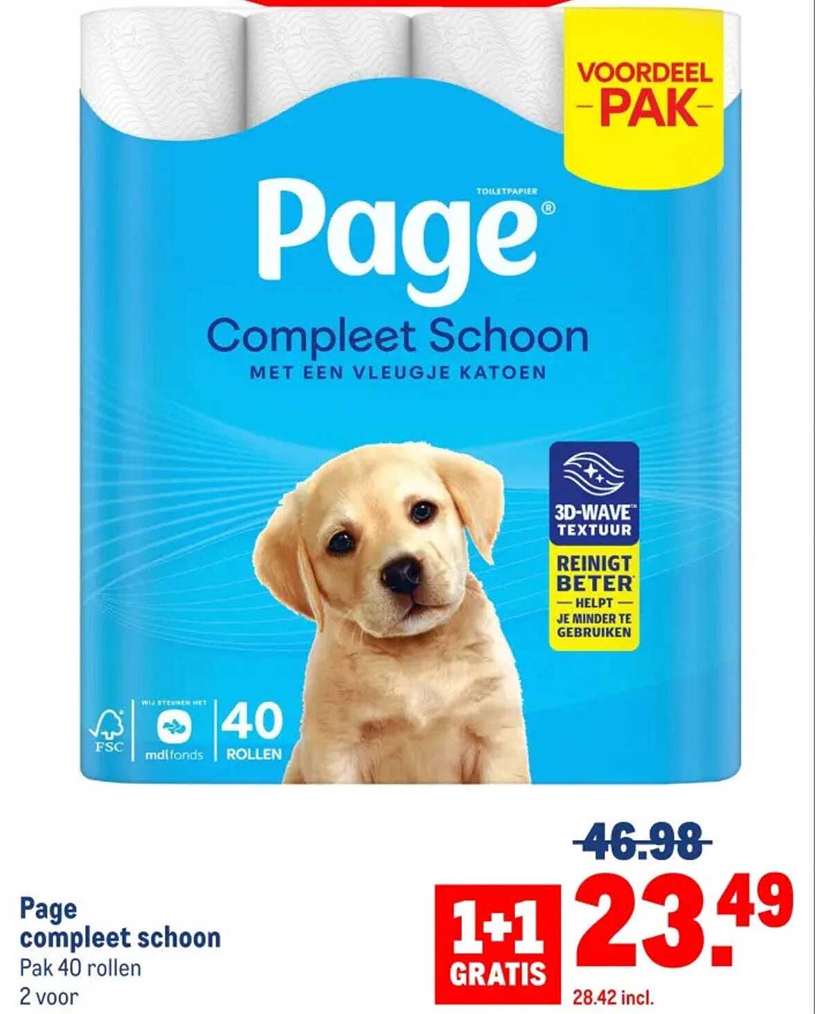 Page compleet schoon Pak 40 rollen 2 voor