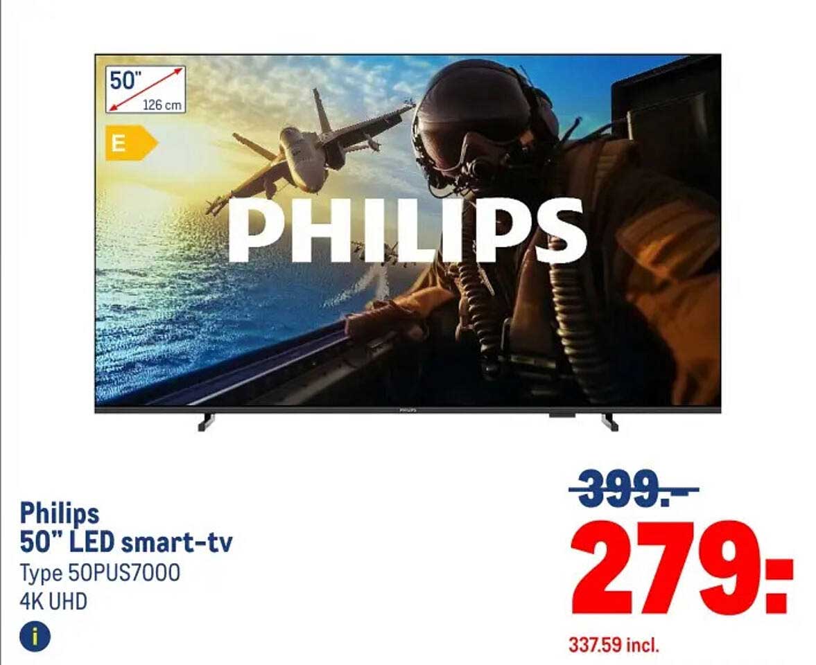 Philips 50" LED smart-tv Type 50PUS7000 4K UHD