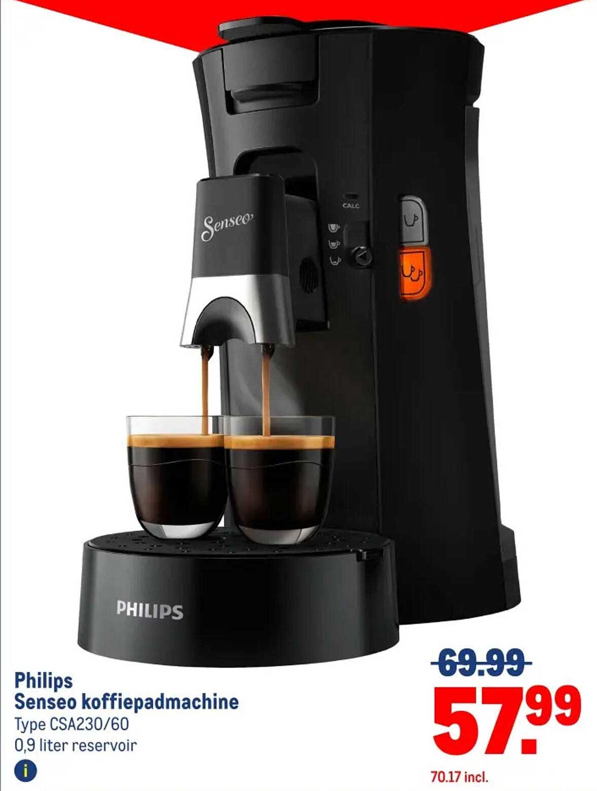 Philips Senseo koffiepadmachine Type CSA230/60