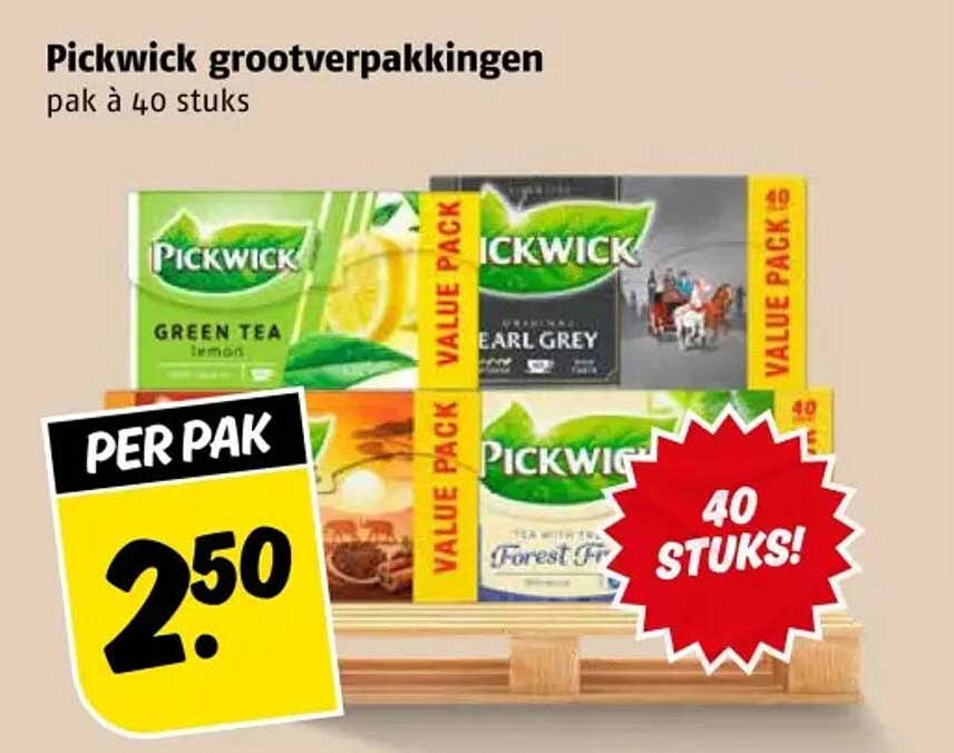Pickwick grootverpakkingen pak à 40 stuks