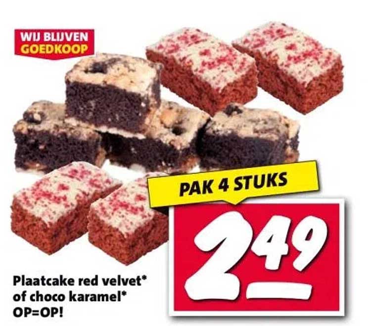 Plaatkake red velvet* of choco karamel* OP=OP!