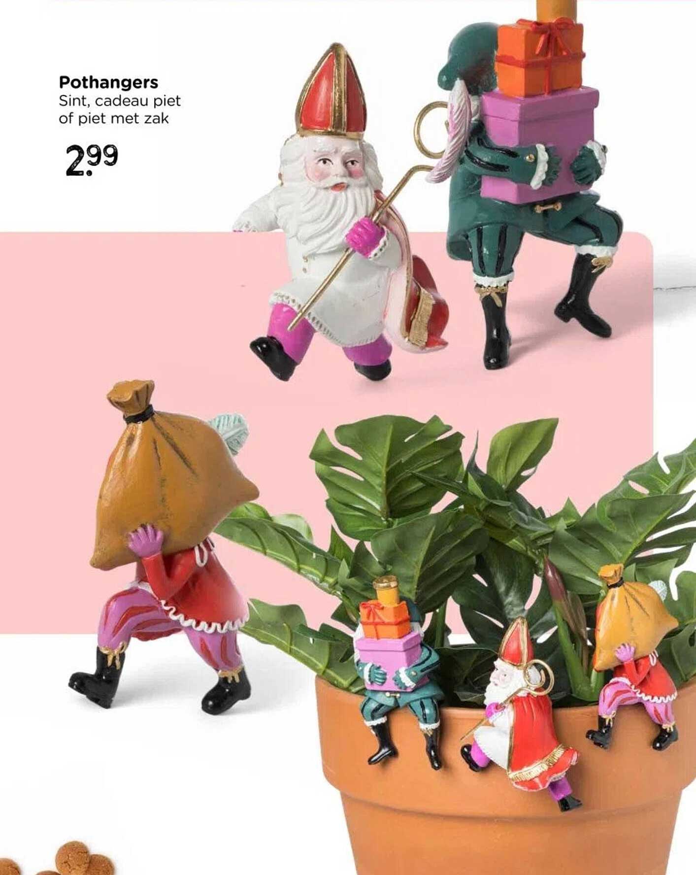 Pothangers Sint, cadeau piet of piet met zak