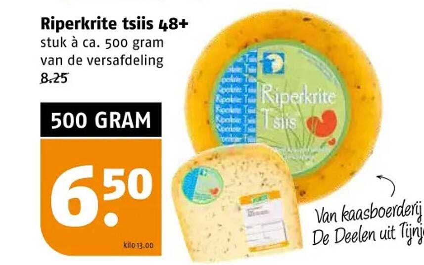 Riperkrite tsiis 48+ stuk à ca. 500 gram van de versafdeling