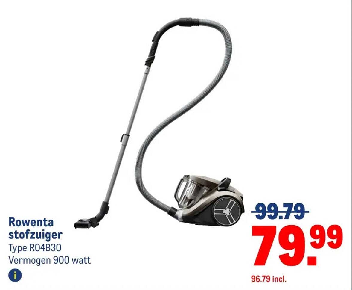 Rowenta stofzuiger Type R04B30 Vermogen 900 watt