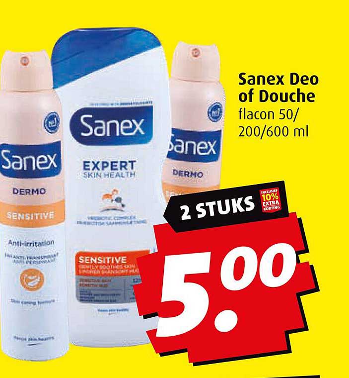 Sanex Deo of Douche flacon 50/200/600 ml