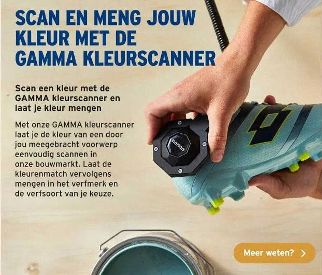 SCAN EN MENG JOUW KLEUR MET DE GAMMA KLEURSCANNER