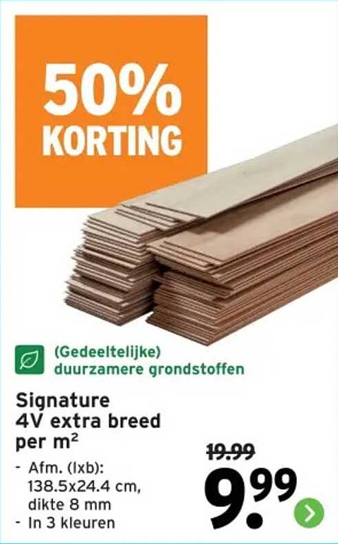 Signature 4V extra breed per m²