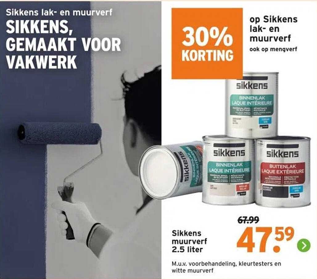 Sikkens muurverf 2.5 liter