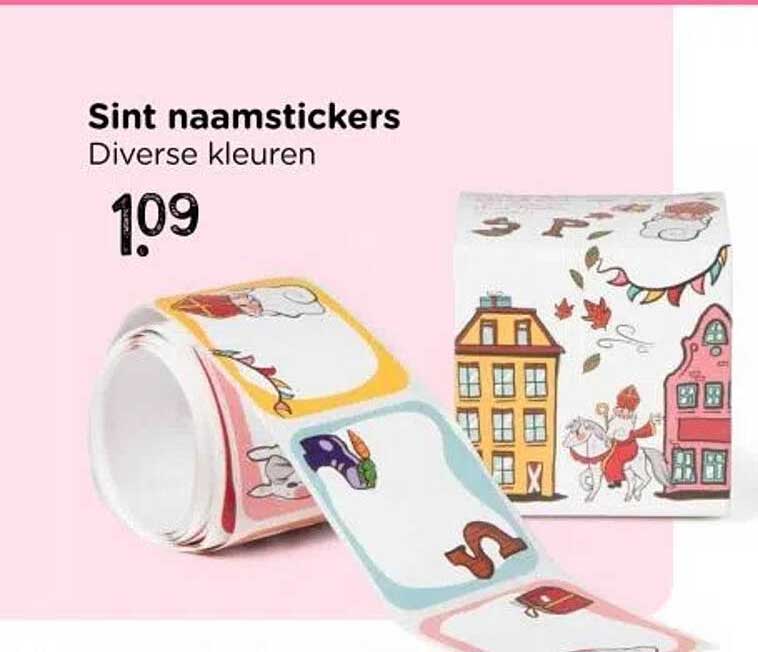 Sint naamstickers