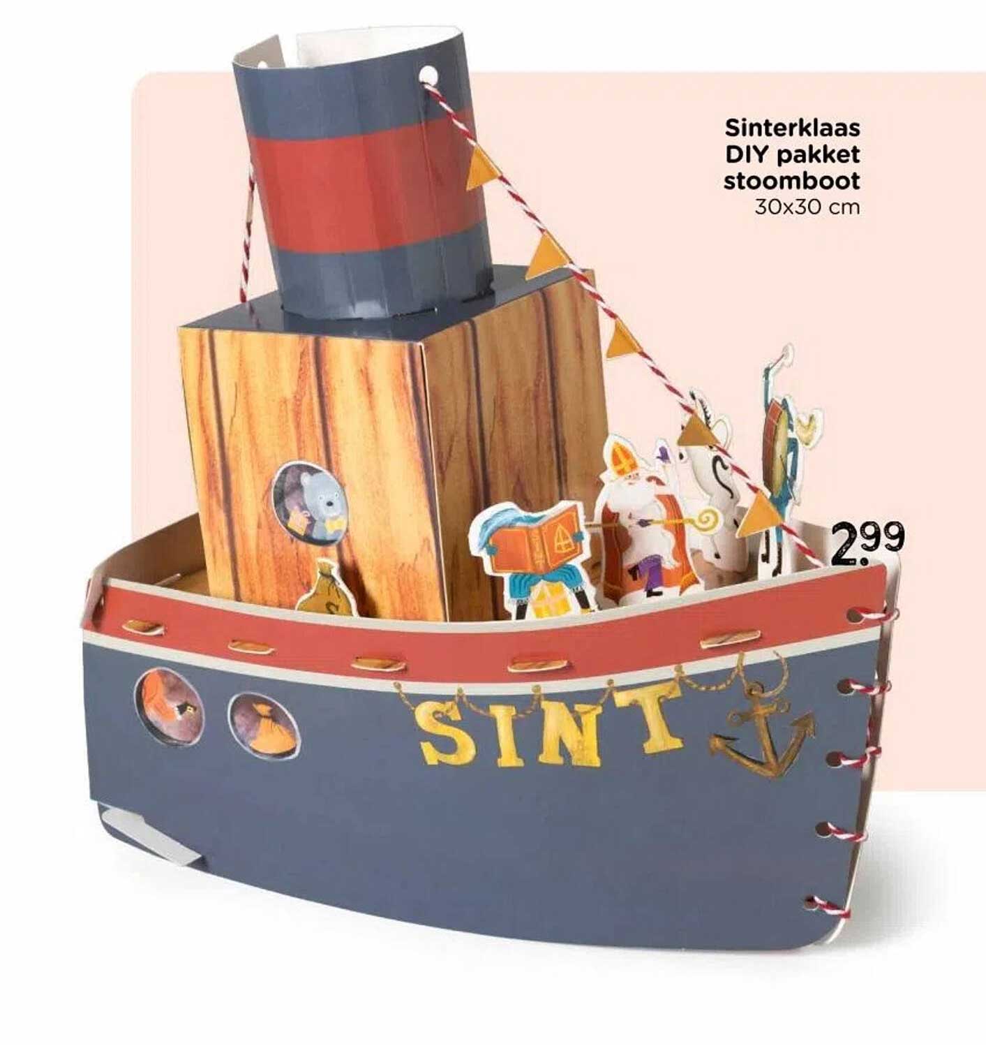 Sinterklaas DIY pakket stoomboot