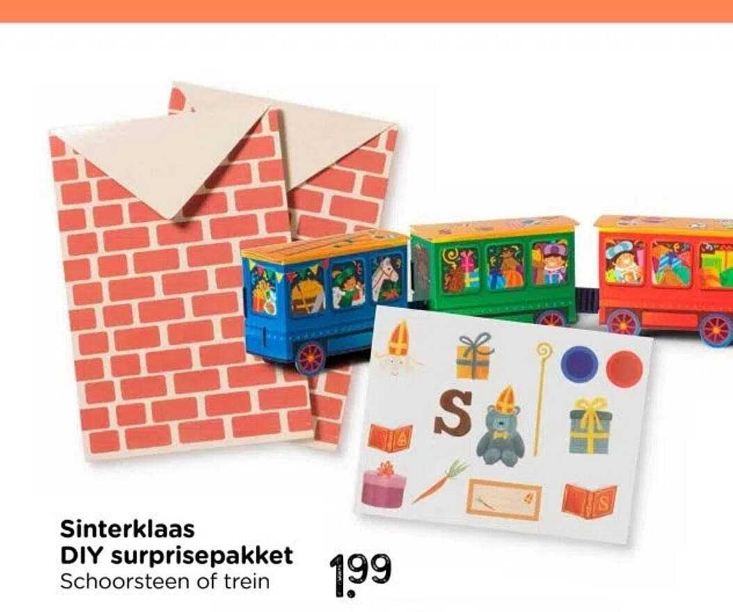 Sinterklaas DIY surprisepakket Schoorsteen of trein