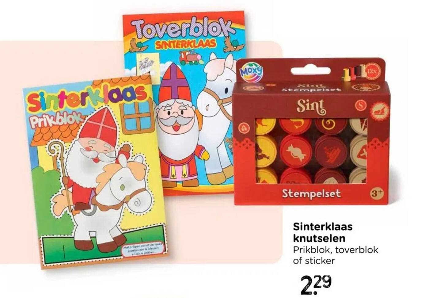 Sinterklaas knutselen Prikblok, toverblok of sticker
