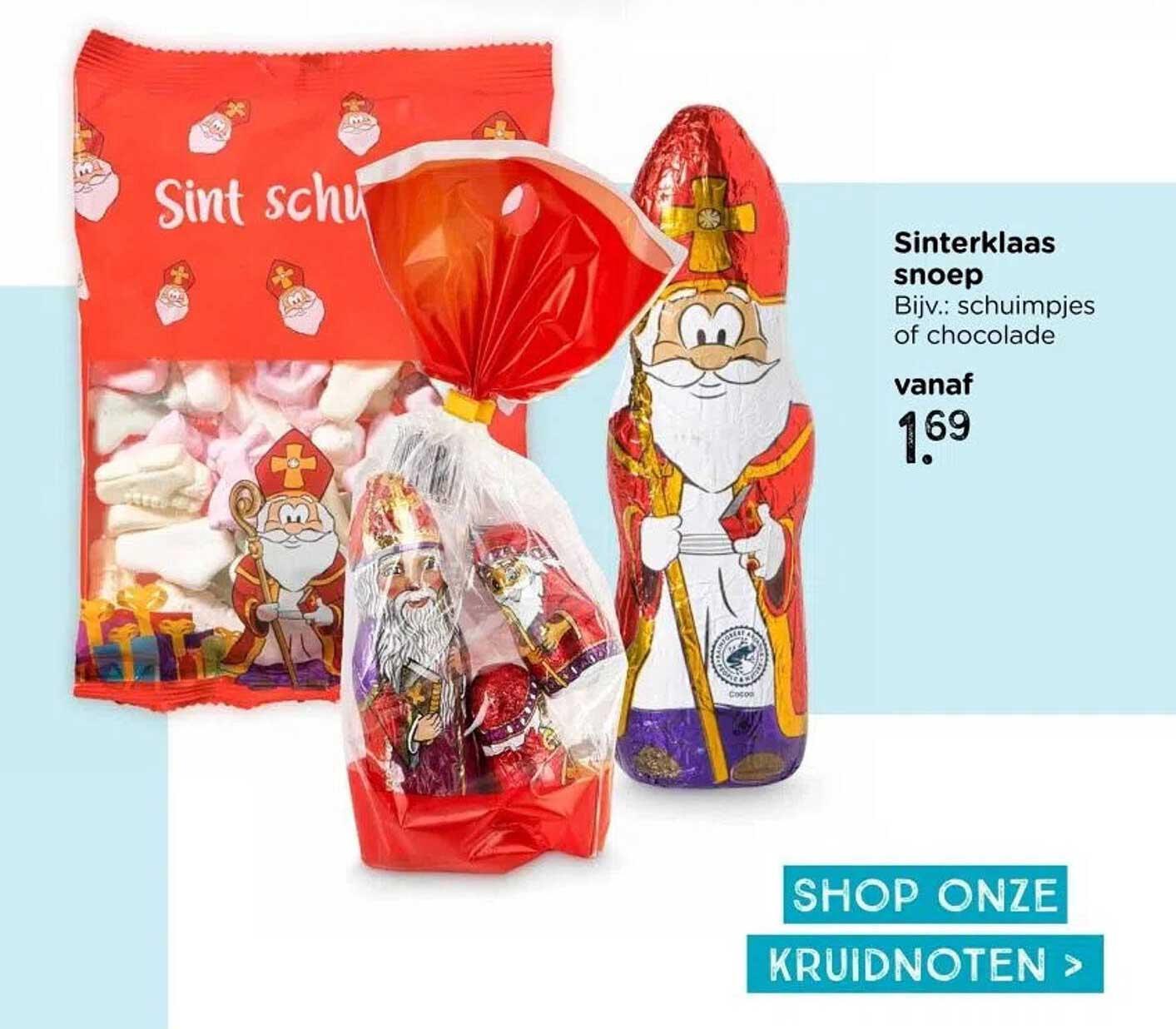 Sinterklaas snoep Bijv.: schuimpjes of chocolade vanaf