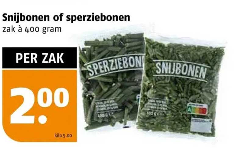 Snijbonen of sperziebonen