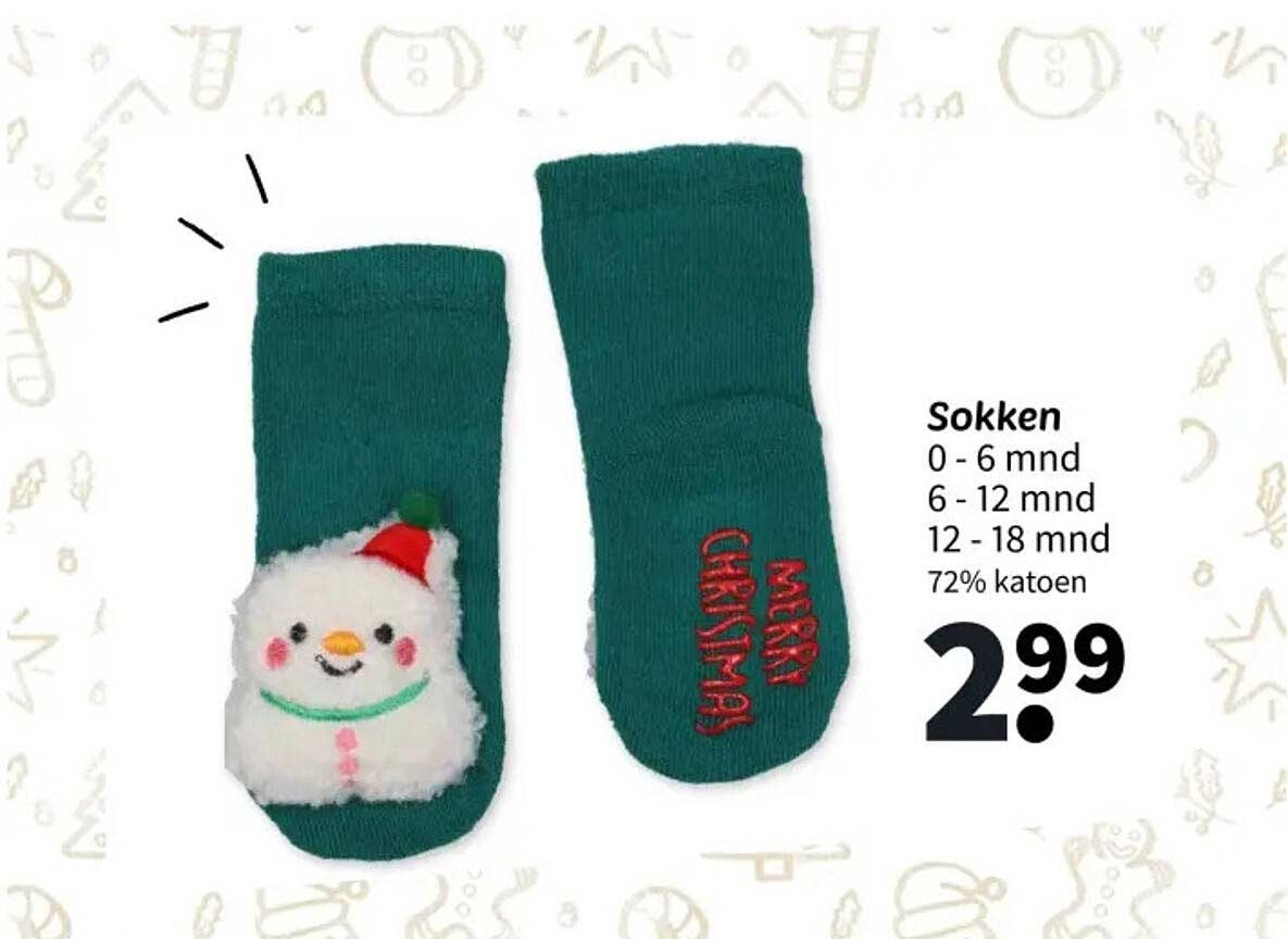 Sokken 0 - 6 mnd, 6 - 12 mnd, 12 - 18 mnd