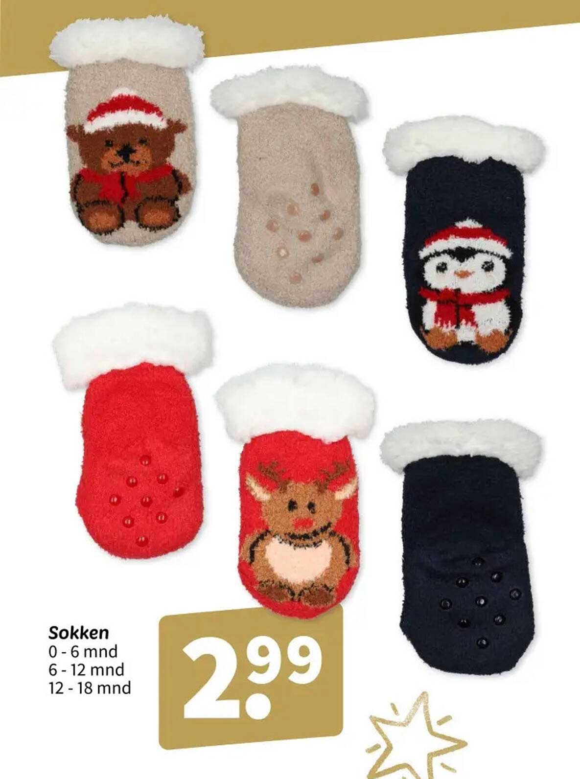 Sokken 0 - 6 mnd, 6 - 12 mnd, 12 - 18 mnd