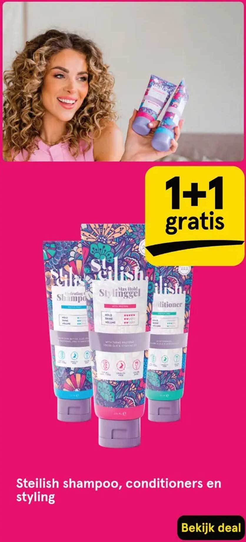 Steilish shampoo, conditioner's en styling