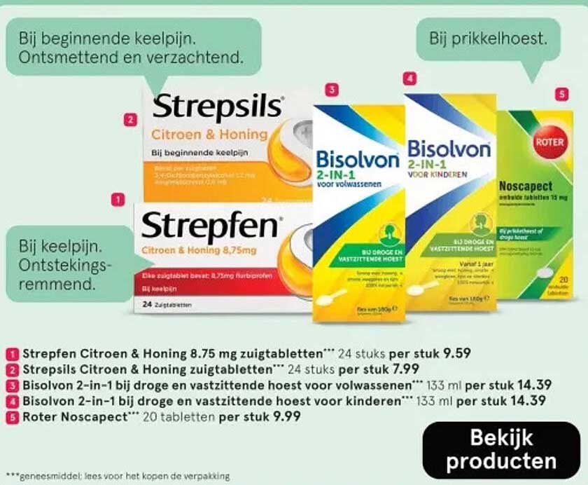 Strepfen Citroen & Honing 8.75 mg zuigtabletten*** 24 stuks per stuk 9.59