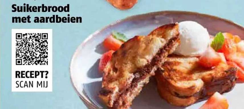 Suikerbrood met aardbeien