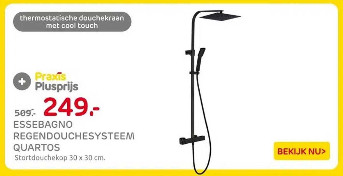 thermostatische douchekraan met cool touch