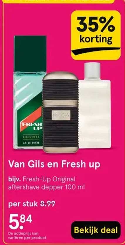 Van Gils en Fresh up bijv. Fresh-Up Original aftershave depper 100 ml