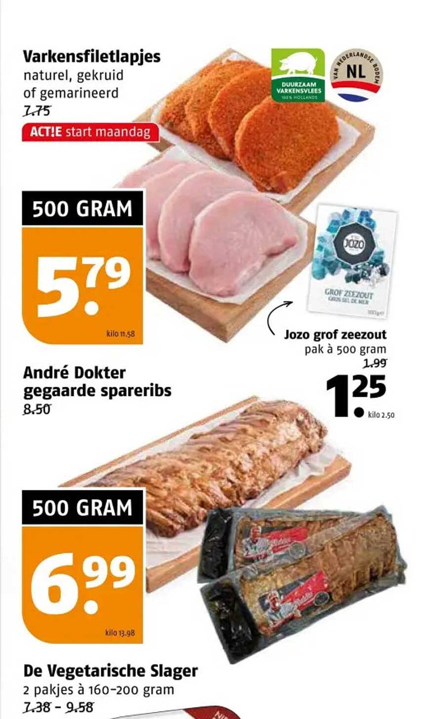Varkensfiletlapjes natuur, gekruid of gemarineerd