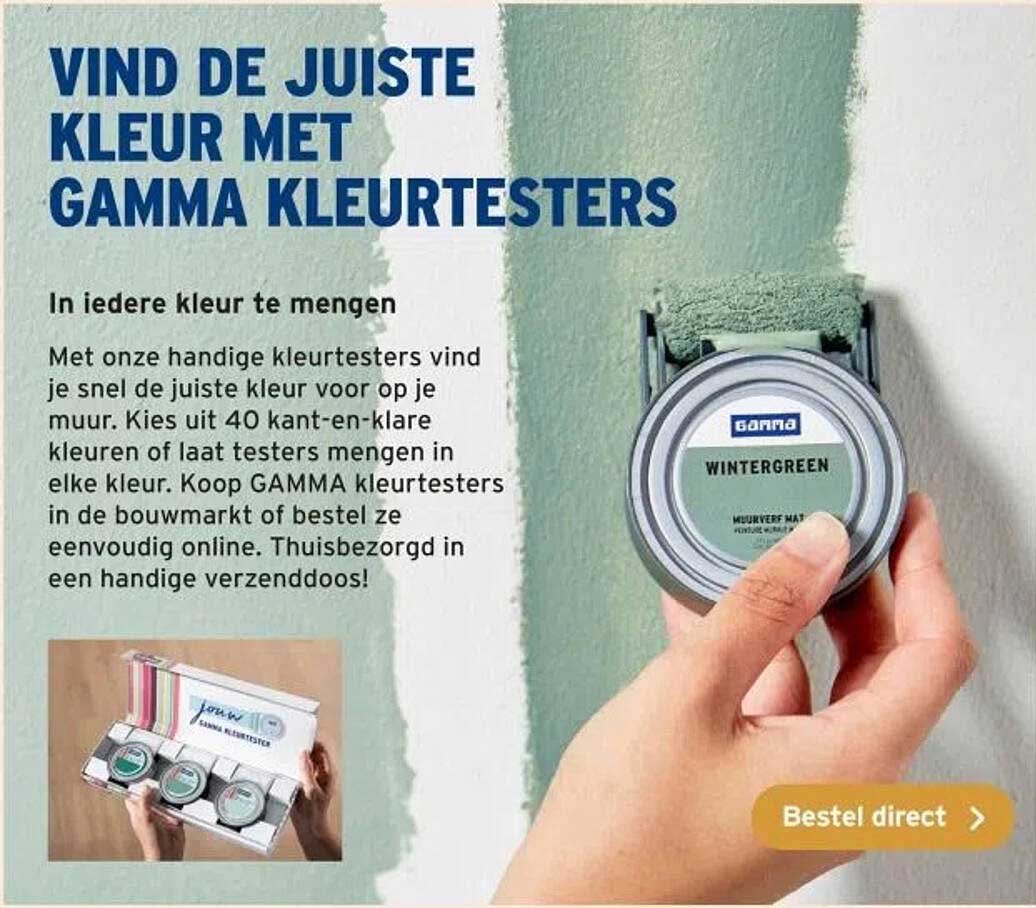 VIND DE JUISTE KLEUR MET GAMMA KLEURTESTERS