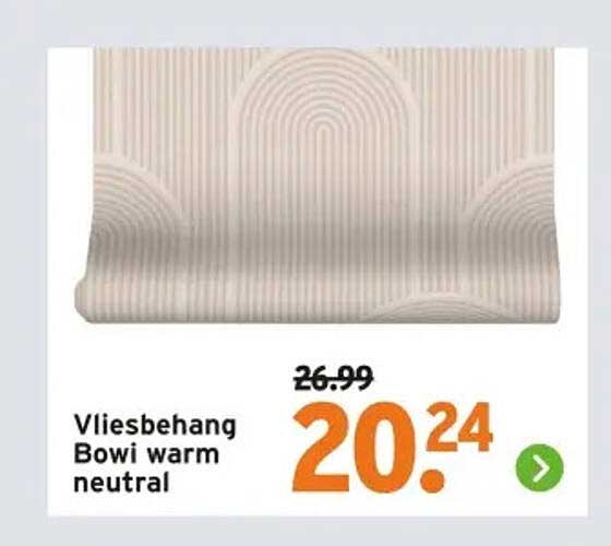Vliesbehang Bowi warm neutral