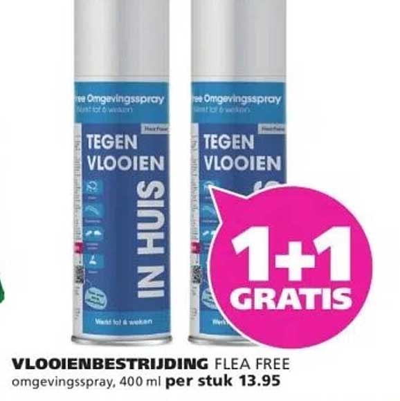 VLOOIENBESTRIJDING FLEA FREE omgevingsspray, 400 ml per stuk 13.95