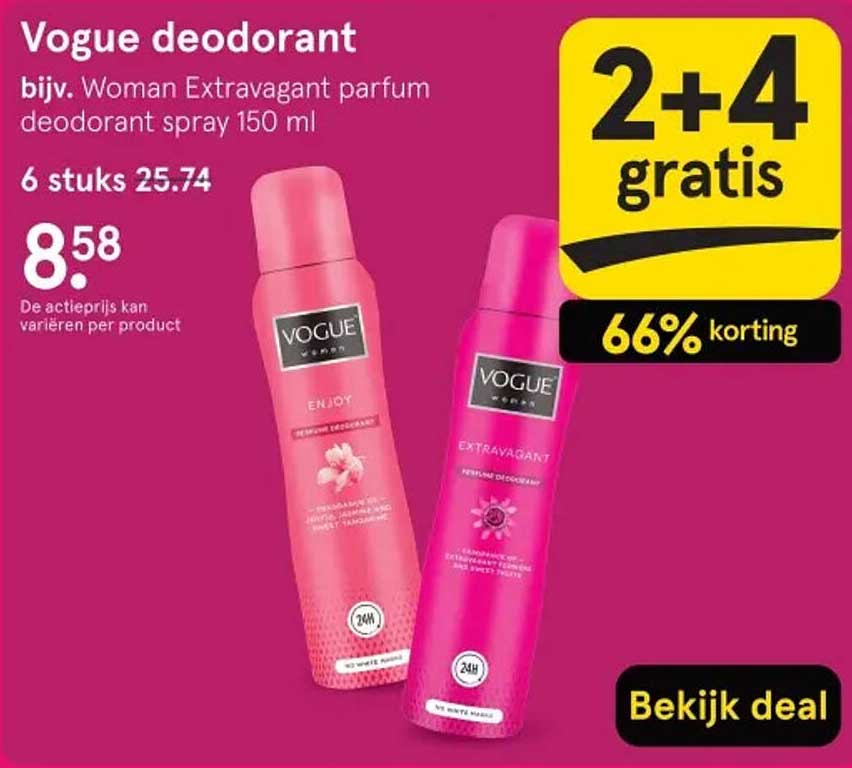 Vogue deodorant bijv. Woman Extravagant parfum deodorant spray 150 ml