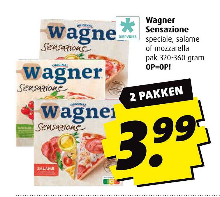 Wagner Sensazione speciale, salame of mozzarella pak 320-360 gram