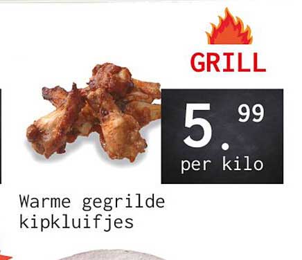 Warme gegrilde kipkluifjes