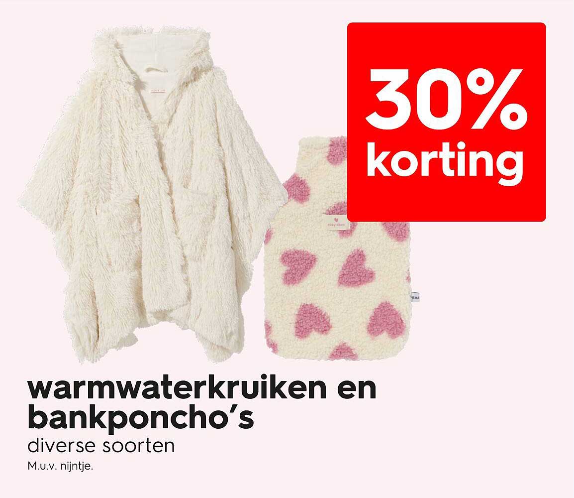 warmwaterkruiken en bankponcho’s