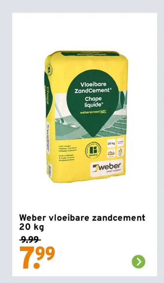 Weber vloeiable zandcement 20 kg