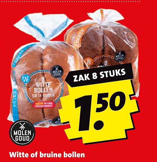 Witte en bruine bollen - Zak 8 stuks
