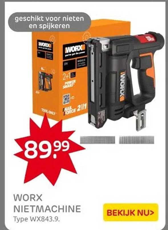 WORX NIETMACHINE Type WX843.9