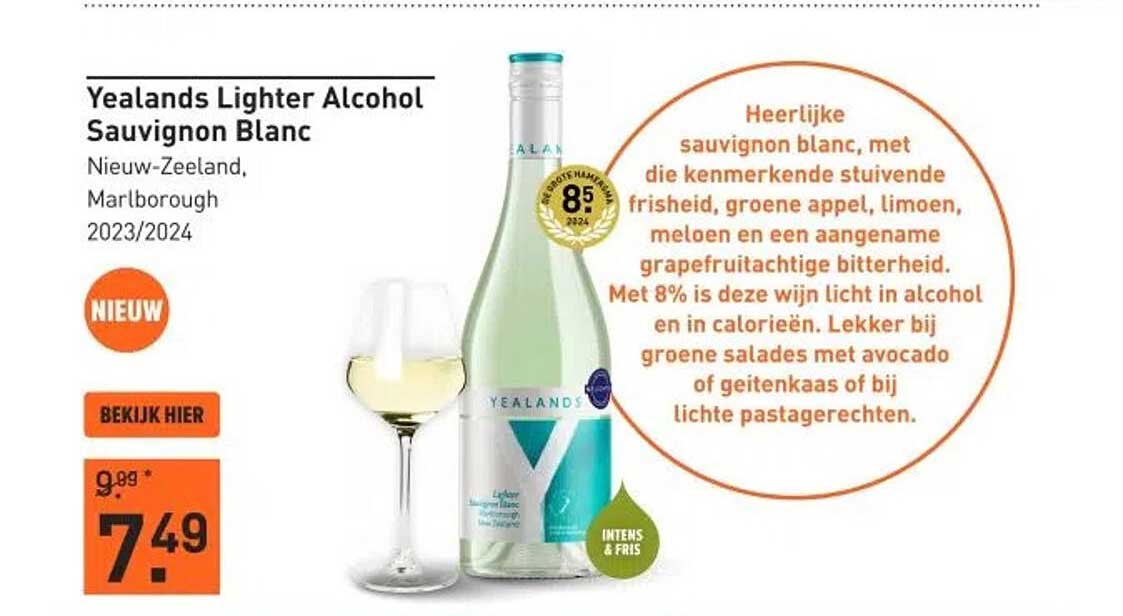 Yealands Lighter Alcohol Sauvignon Blanc