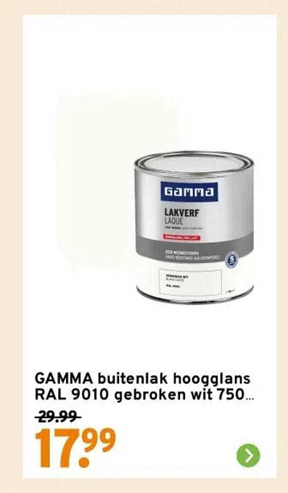 GAMMA buitenlak hoogglans RAL 9010 gebroken wit