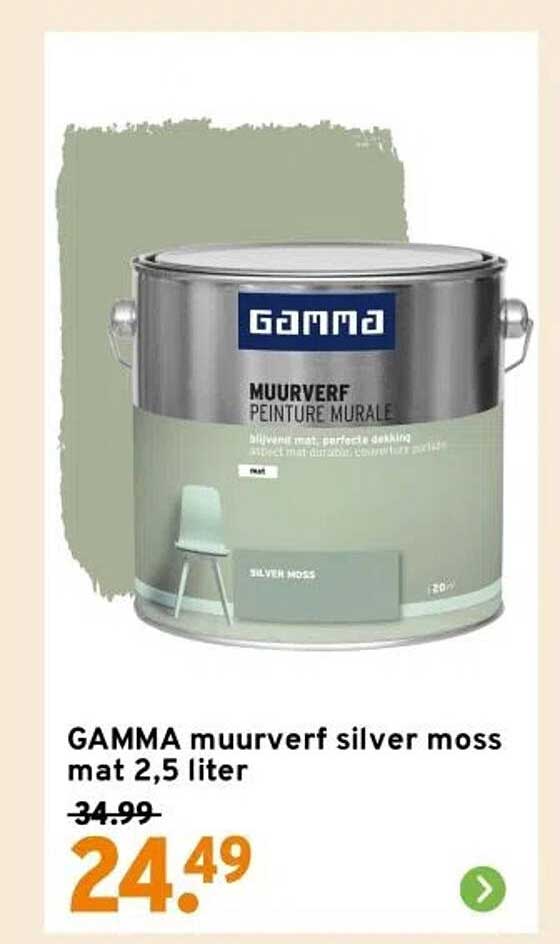 GAMMA muurverf silver moss mat
