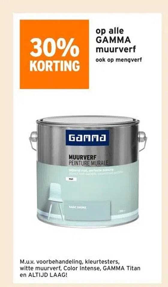 op alle GAMMA muurverf