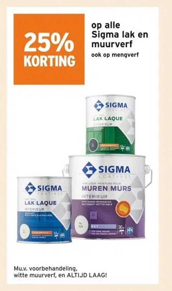 op alle Sigma lak en muurverf