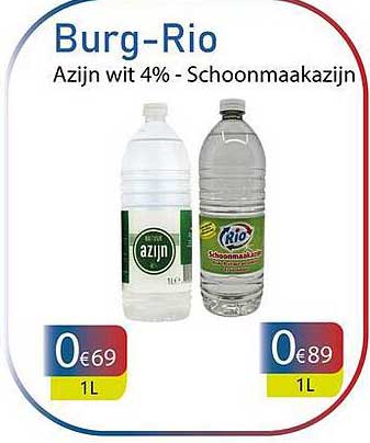 Burg-Rio Azijn wit 4% - Schoonmaakazijn