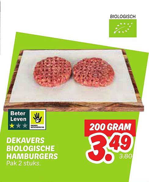 DEKAVERS BIOLOGISCHE HAMBURGERS