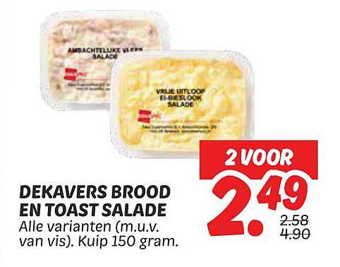 DEKAVERS BROOD EN TOAST SALADE