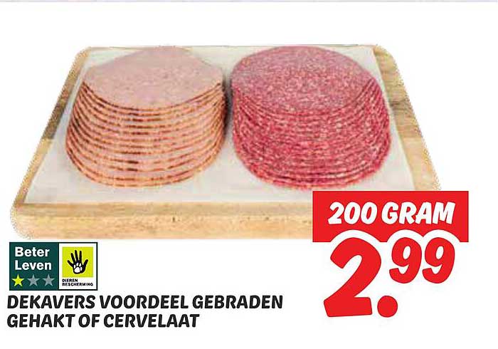DEKAVERS VOORDEEL GEBAREN GEHAKT OF CERVELAAT