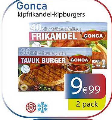 Gonca kipfrikandel-kipburgers